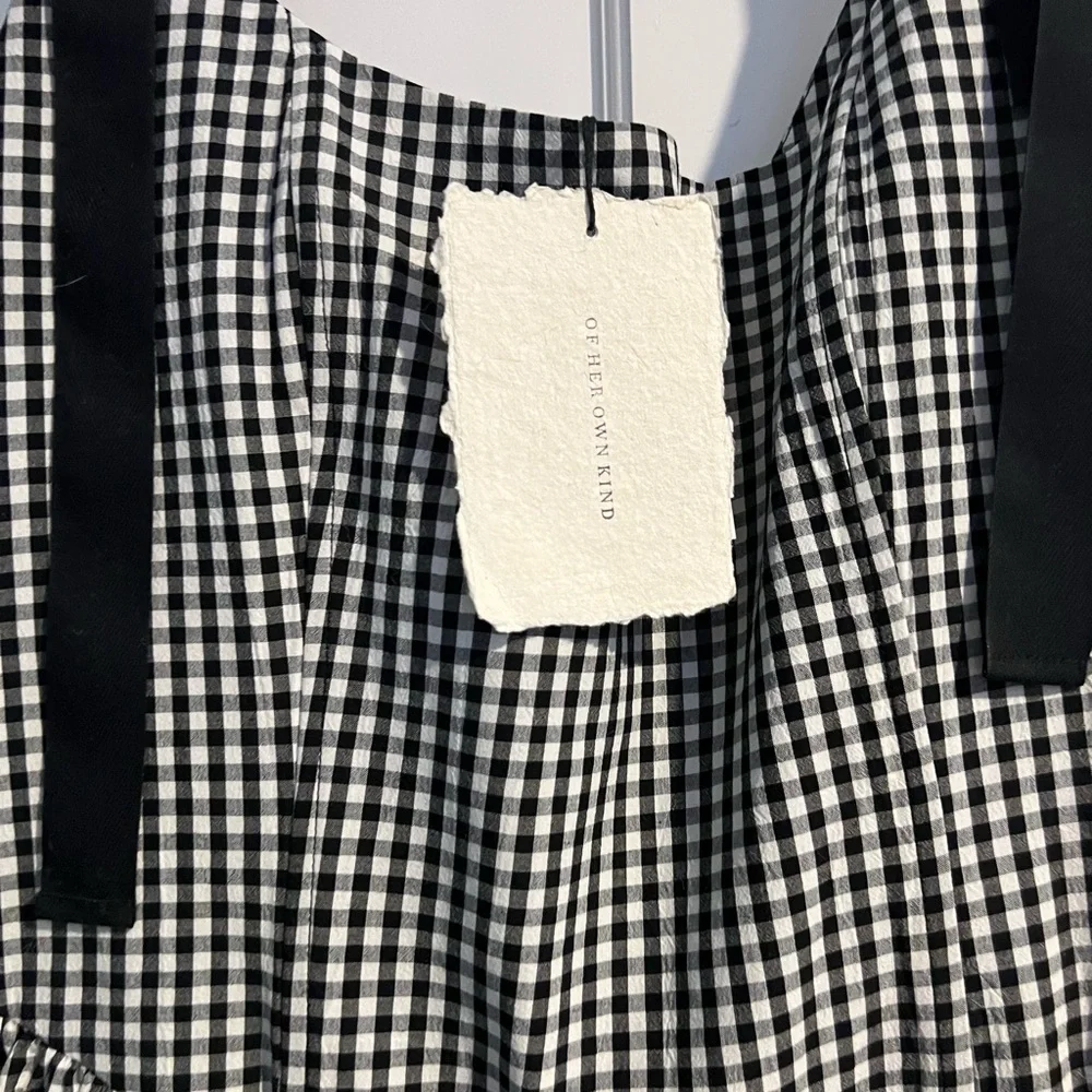 Of her own kind - THE MIRABELLE DRESS in black gingham NWT - xl - Picture 4 of 16